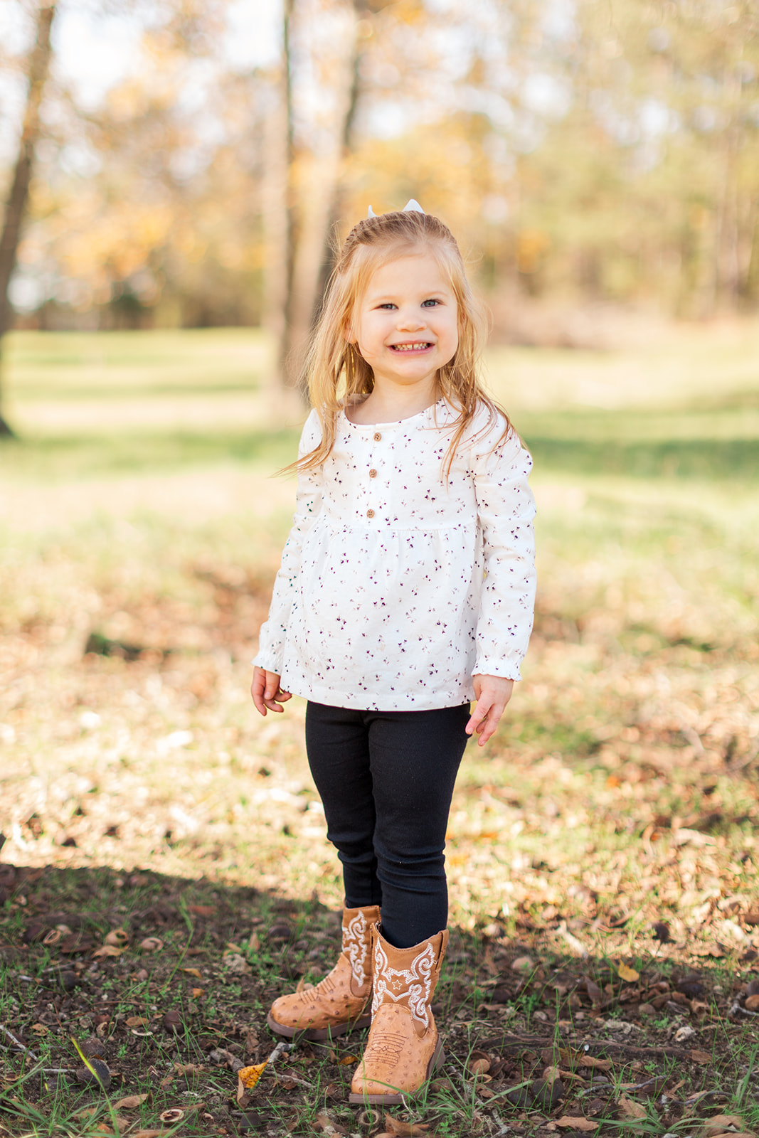 Older sister portrait during family photo session near Charlotte, NC