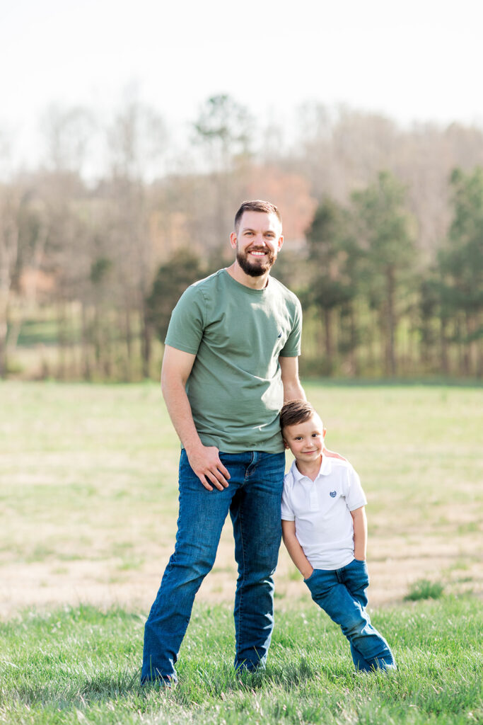 Dad and son family photo session north carolina family photographer
