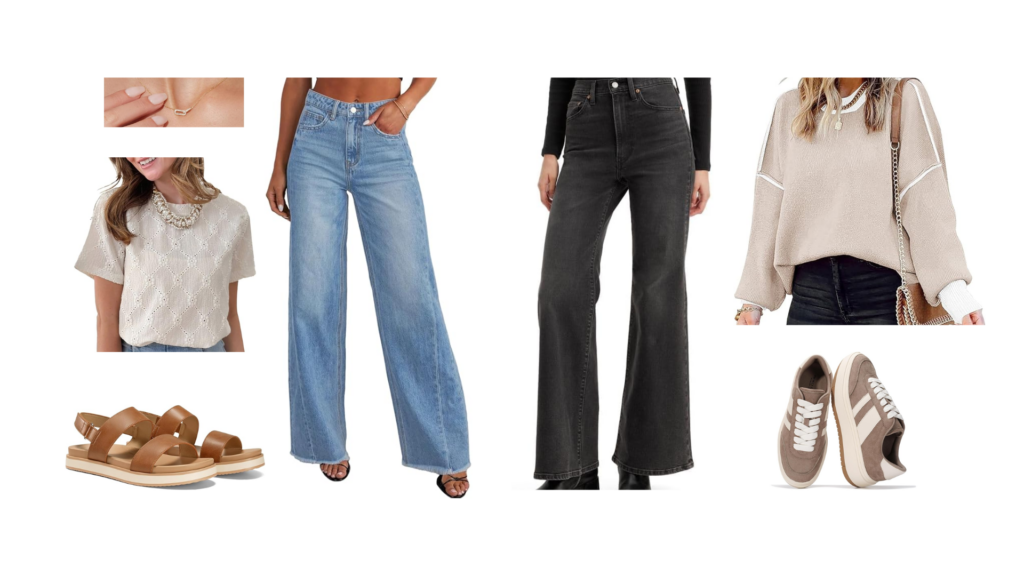 Style board for neutral Senior look for photographs with Hannah Elizabeth Photography. 